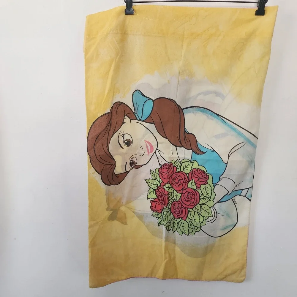Vintage Beauty And The Beast Pillowcase 1990s 2 Sided